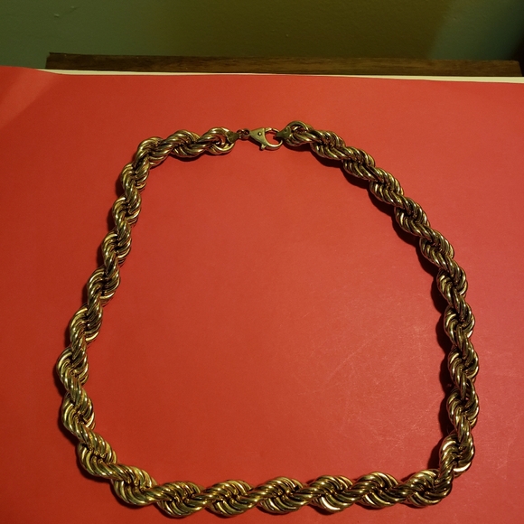 Vintage 925 Sterling Silver Rope Necklace - Picture 2 of 6